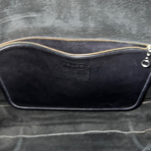 Vintage Coach Black Envelope Portfolio Briefcase Tote Bag With Brass Hardware - Picture 3 of 12